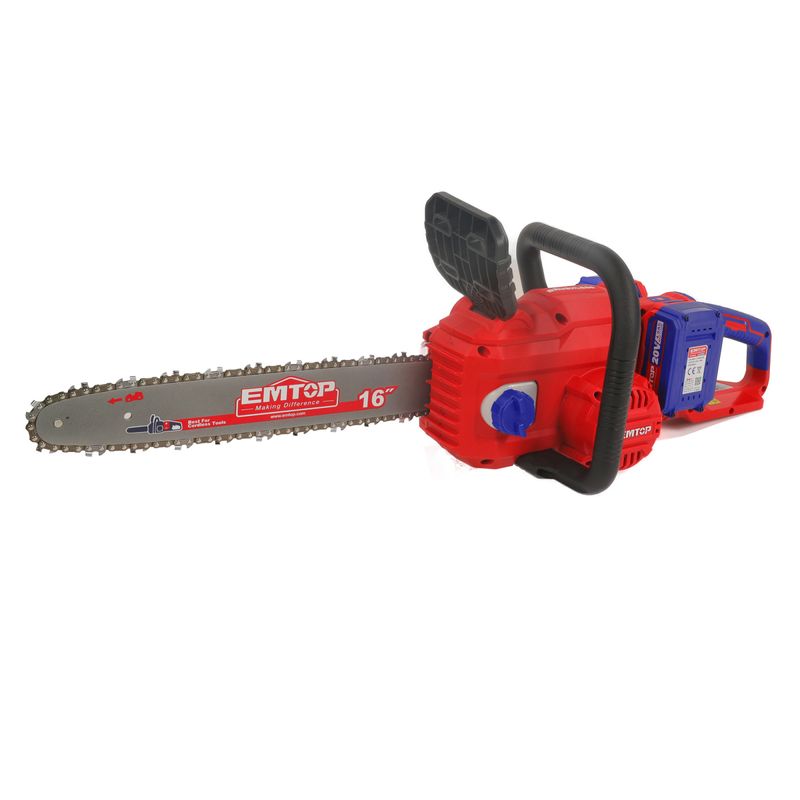 Casa si Gradina - Gradinarit si plante - Utilaje gradina - Fierastraie cu lant - Fierastrau/Drujba cu lant cu 2 baterii 4.0AH, motor fara perii (brushless), 40cm - ELGA401682, EMTOP - Infinity.ro