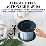 Casa si Gradina - Electrice - Prize - Priza incorporabila retractabila ATOMKIT® One, incarcare wireless 15W, 3 prize, 2 porturi USB, 1.5M cablu, Negru - Infinity.ro