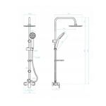 Casa si Gradina - Sanitare - Cazi si cabine de dus - Coloane si seturi de dus - Coloana de dus cu baterie CasaBlanca, negru - Infinity.ro