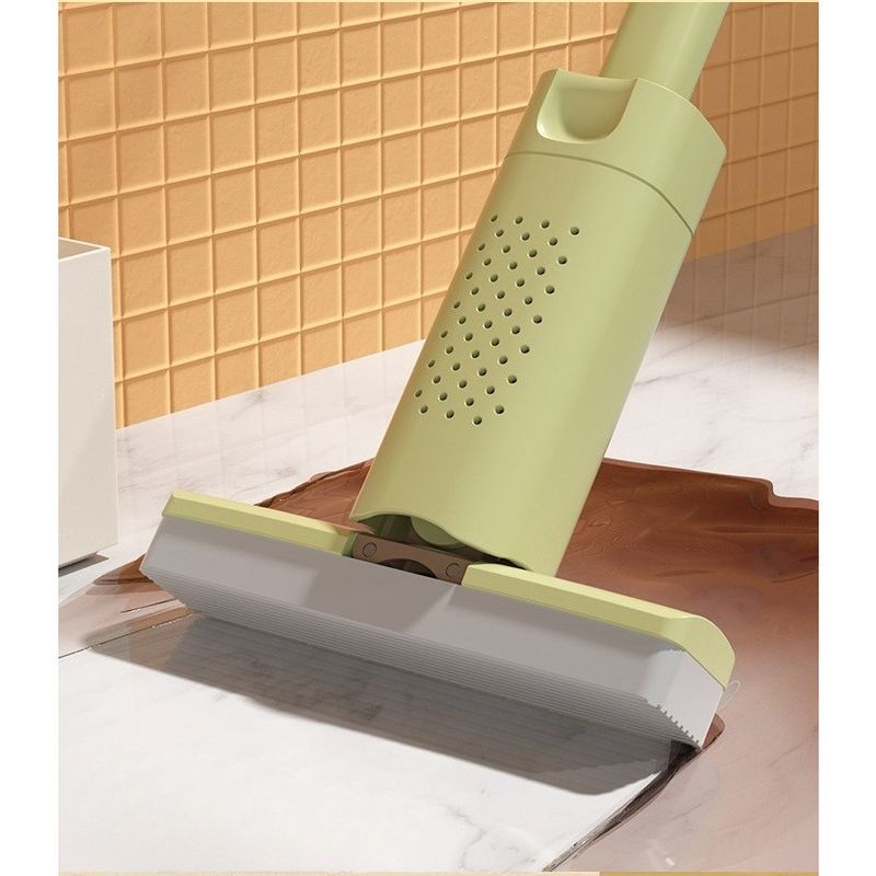 Market - Curatenie si intretinere casa - Produse menaj - Mopuri - Mini Mop, Flippy, Pentru Uz Casnic, Sistem Autostoarcere, Portabil, Mop cu Burete, Rotire 180°,15 x 27.5 cm, Verde - Infinity.ro