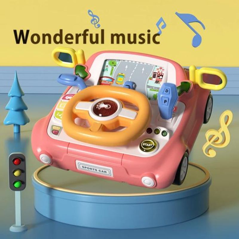 Jucarii, Copii si Bebe - Jucarii si jocuri - Jucarii & jocuri educative - Jucarii interactive - Masinuta tip simulator pentru fetite cu volan - Infinity.ro