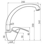 Casa si Gradina - Sanitare - Lavoar baie si accesorii - Baterii sanitare - Baterie chiuveta bucatarie CasaBlanca Alfa monocomanda, pipa inalta - Infinity.ro