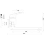 Casa si Gradina - Sanitare - Lavoar baie si accesorii - Baterii sanitare - Baterie chiuveta de bucatarie cu teava lunga (22cm) CasaBlanca STREVI BSR5 - Infinity.ro