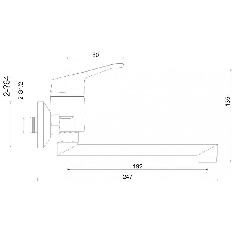 Casa si Gradina - Sanitare - Lavoar baie si accesorii - Baterii sanitare - Baterie chiuveta de bucatarie cu teava lunga (22cm) CasaBlanca STREVI BSR5 - Infinity.ro