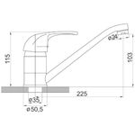 Casa si Gradina - Sanitare - Lavoar baie si accesorii - Baterii sanitare - Baterie chiuveta bucatarie monocomanda CasaBlanca Granit H12 cm, bej - Infinity.ro