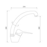 Casa si Gradina - Sanitare - Lavoar baie si accesorii - Baterii sanitare - Baterie bucatarie gat de lebada cu economizor CasaBlanca AERO B ARB4A - Infinity.ro