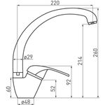 Casa si Gradina - Sanitare - Lavoar baie si accesorii - Baterii sanitare - Baterie chiuveta de bucatarie gat de lebada CasaBlanca SAND4A , finisaj granit beige inchis - Infinity.ro