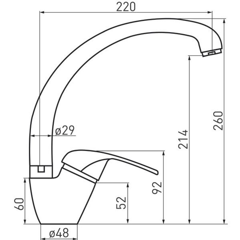 Casa si Gradina - Sanitare - Lavoar baie si accesorii - Baterii sanitare - Baterie chiuveta de bucatarie gat de lebada CasaBlanca SAND4A , finisaj granit beige inchis - Infinity.ro