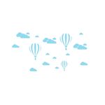 Casa si Gradina - Decoratiuni - Stickere decorative - Set stickere decorative, Baloane si norisori, albastru, 5 coli 30x32 cm - Infinity.ro