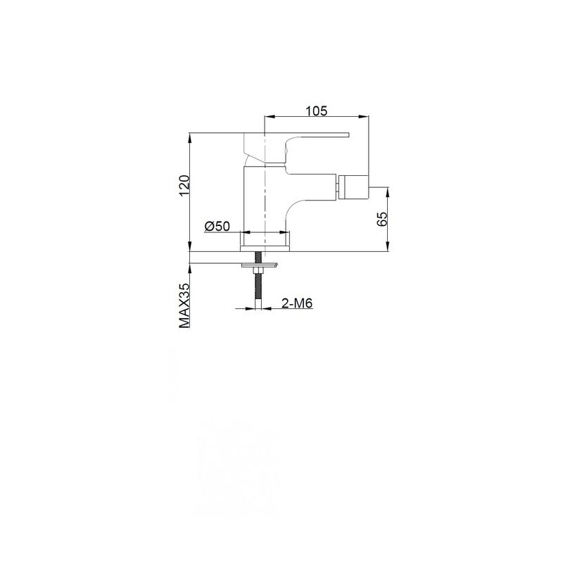 Casa si Gradina - Sanitare - Lavoar baie si accesorii - Baterii sanitare - Baterie bideu CasaBlanca BDE6 - Infinity.ro