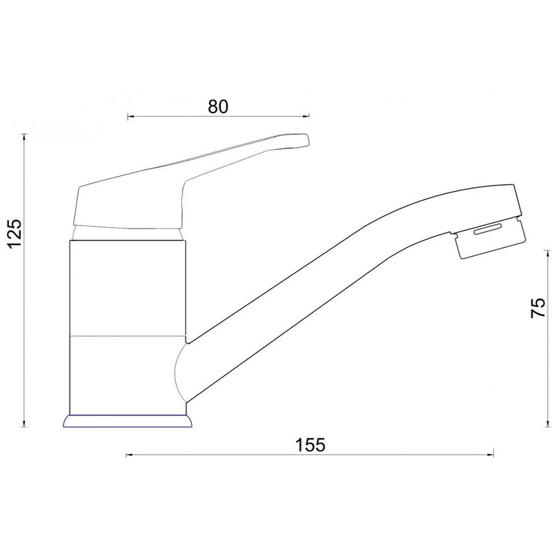Casa si Gradina - Sanitare - Lavoar baie si accesorii - Baterii sanitare - Baterie lavoar teava medie (15cm) CasaBlanca STREVI BSR2A - Infinity.ro