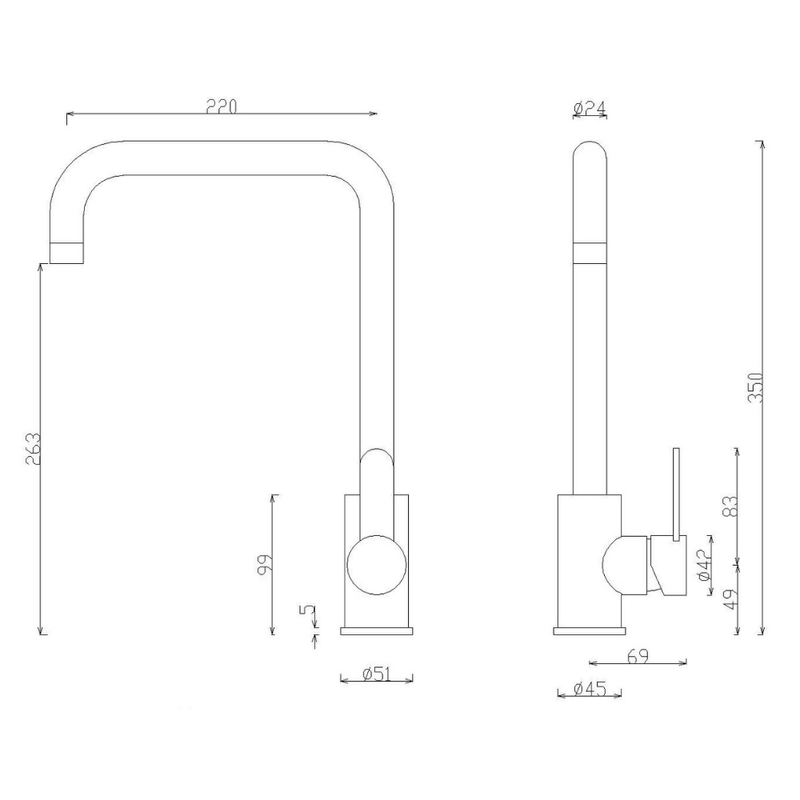 Casa si Gradina - Sanitare - Chiuveta bucatarie si accesorii - Baterii bucatarie - Baterie chiuveta bucatarie din INOX CasaBlanca STEEL BLP4A - Infinity.ro