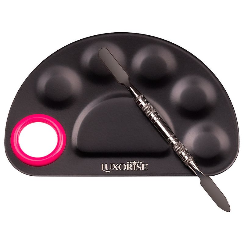 Ingrijire personala si Cosmetice - Machiaj - Accesorii machiaj - Paleta mixare machiaj metal, Luxorise, Neagra - Infinity.ro