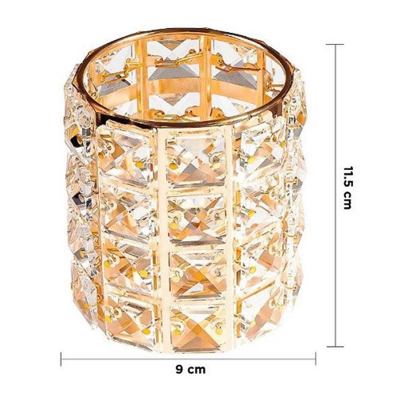 Ingrijire personala si Cosmetice - Machiaj - Aplicatoare si pensule machiaj - Suport pensule machiaj, Luxorise, Crystal, Gold - Infinity.ro