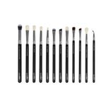 Ingrijire personala si Cosmetice - Machiaj - Aplicatoare si pensule machiaj - Set 12 Pensule Machiaj, Luxorise, Silver, Borseta inclusa - Infinity.ro