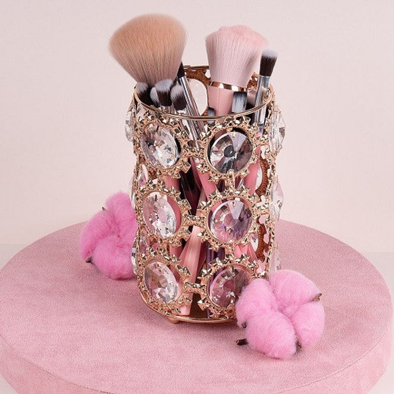 Ingrijire personala si Cosmetice - Machiaj - Aplicatoare si pensule machiaj - Suport Pensule Machiaj, Luxorise, Diamond, Gold - Infinity.ro