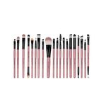Ingrijire personala si Cosmetice - Machiaj - Aplicatoare si pensule machiaj - Set 20 pensule machiaj SensoPro, Pink, Husa depozitare inclusa - Infinity.ro