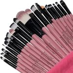Ingrijire personala si Cosmetice - Machiaj - Aplicatoare si pensule machiaj - Set 20 pensule machiaj SensoPro, Pink, Husa depozitare inclusa - Infinity.ro