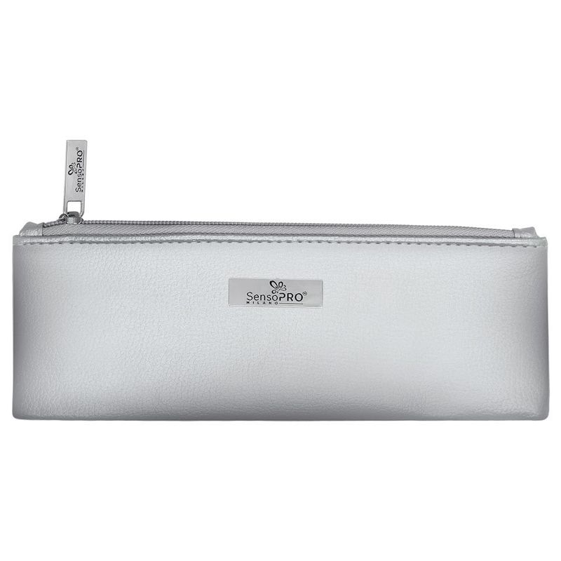 Ingrijire personala si Cosmetice - Machiaj - Aplicatoare si pensule machiaj - Set 12 pensule machiaj Senso Pro Milano Black Silver + Borseta - Infinity.ro