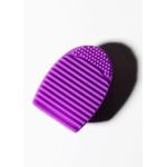 Ingrijire personala si Cosmetice - Machiaj - Aplicatoare si pensule machiaj - Brush Egg - Accesoriu din silicon pentru curatarea pensulelor de machiaj, Culoarea Mov - Infinity.ro