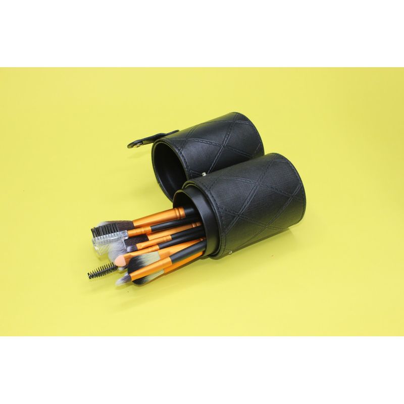 Ingrijire personala si Cosmetice - Machiaj - Aplicatoare si pensule machiaj - Set 12 Pensule Machiaj, Makeup, Etui Depozitare Negru - Infinity.ro