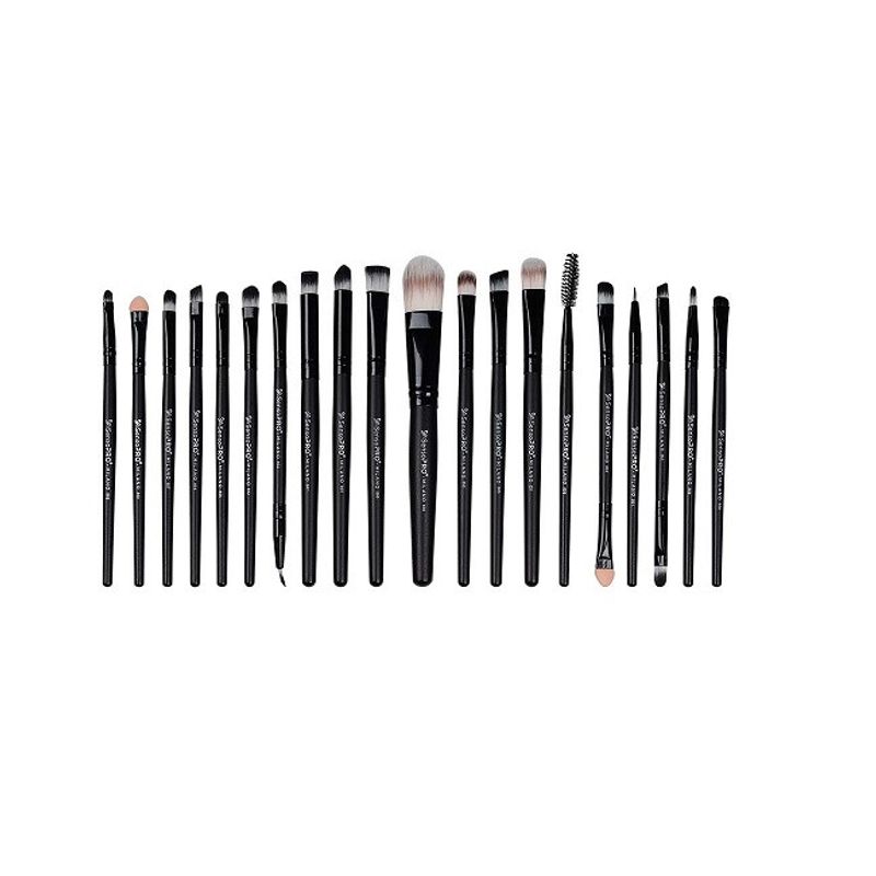 Ingrijire personala si Cosmetice - Machiaj - Aplicatoare si pensule machiaj - Set 20 pensule machiaj Black, Husa depozitare inclusa - Infinity.ro