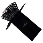 Ingrijire personala si Cosmetice - Machiaj - Aplicatoare si pensule machiaj - Set 20 pensule machiaj Black, Husa depozitare inclusa - Infinity.ro