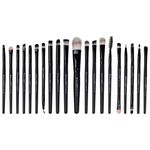 Ingrijire personala si Cosmetice - Machiaj - Aplicatoare si pensule machiaj - Set 20 pensule machiaj Black, Husa depozitare inclusa - Infinity.ro