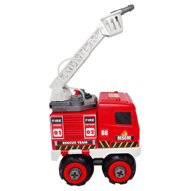 Jucarii, Copii si Bebe - Jucarii si jocuri - Vehicule si jucarii cu telecomanda - Masinute - Set 2 in 1, masinuta pompieri cu furtun apa si pista masini cu accesorii, 21 piese, salamandra kids® - Infinity.ro
