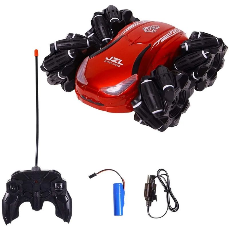 Jucarii, Copii si Bebe - Jucarii si jocuri - Vehicule si jucarii cu telecomanda - Masinute - Masina rosie cu telecomanda, acumulator, viraj special si lumini - Infinity.ro