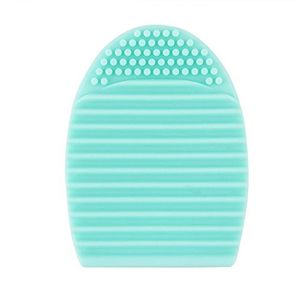 Brush Egg - Accesoriu din silicon pentru curatarea pensulelor de machiaj, Culoarea Albastru