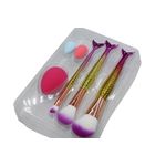 Ingrijire personala si Cosmetice - Machiaj - Aplicatoare si pensule machiaj - Set aplicatoare machiaj, Makeup, 3 pensule, 3 bureti - Infinity.ro