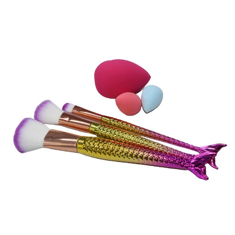 Ingrijire personala si Cosmetice - Machiaj - Aplicatoare si pensule machiaj - Set aplicatoare machiaj, Makeup, 3 pensule, 3 bureti - Infinity.ro