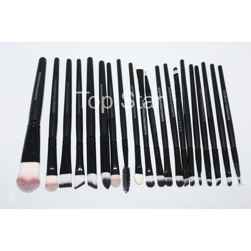 Ingrijire personala si Cosmetice - Machiaj - Aplicatoare si pensule machiaj - Set 20 pensule machiaj Black Brushes - Infinity.ro