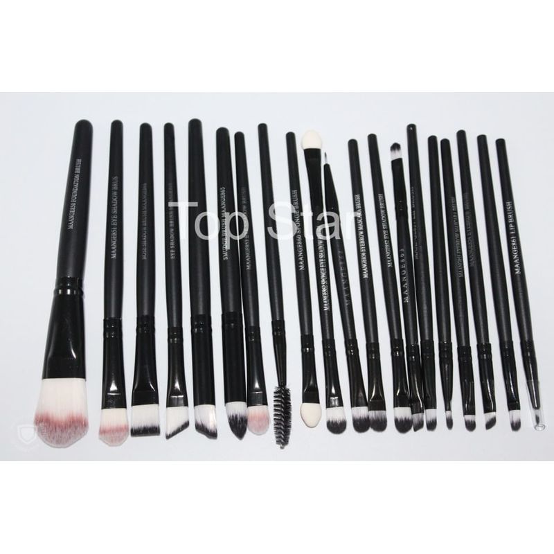 Ingrijire personala si Cosmetice - Machiaj - Aplicatoare si pensule machiaj - Set 20 pensule machiaj Black Brushes - Infinity.ro