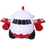 Jucarii, Copii si Bebe - Jucarii si jocuri - Vehicule si jucarii cu telecomanda - Elicoptere, avioane si nave de jucarie - Set constructie avion pompieri rosu cu 4 masinute, salamandra kids® - Infinity.ro