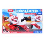 Jucarii, Copii si Bebe - Jucarii si jocuri - Vehicule si jucarii cu telecomanda - Elicoptere, avioane si nave de jucarie - Set constructie avion pompieri rosu cu 4 masinute, salamandra kids® - Infinity.ro