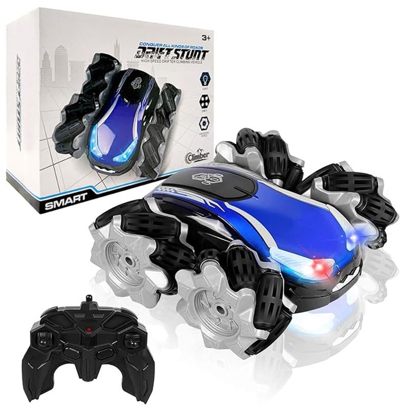 Jucarii, Copii si Bebe - Jucarii si jocuri - Vehicule si jucarii cu telecomanda - Masinute - Masina albastra cu telecomanda, acumulator, viraj special si lumini - Infinity.ro