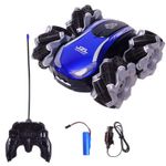 Jucarii, Copii si Bebe - Jucarii si jocuri - Vehicule si jucarii cu telecomanda - Masinute - Masina albastra cu telecomanda, acumulator, viraj special si lumini - Infinity.ro