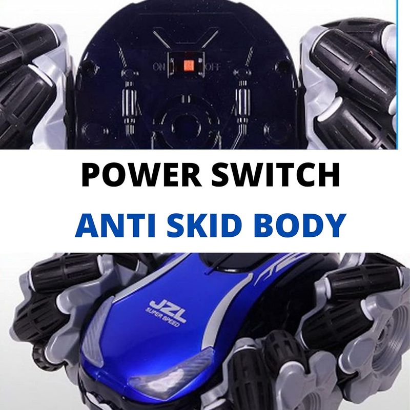 Jucarii, Copii si Bebe - Jucarii si jocuri - Vehicule si jucarii cu telecomanda - Masinute - Masina albastra cu telecomanda, acumulator, viraj special si lumini - Infinity.ro