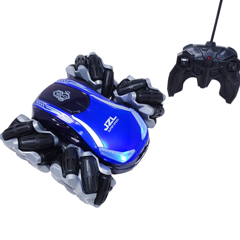 Jucarii, Copii si Bebe - Jucarii si jocuri - Vehicule si jucarii cu telecomanda - Masinute - Masina albastra cu telecomanda, acumulator, viraj special si lumini - Infinity.ro