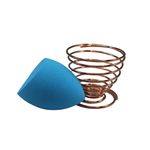 Ingrijire personala si Cosmetice - Machiaj - Aplicatoare si pensule machiaj - Set Burete Machiaj si Suport Metalic Makeup, Albastru - Infinity.ro