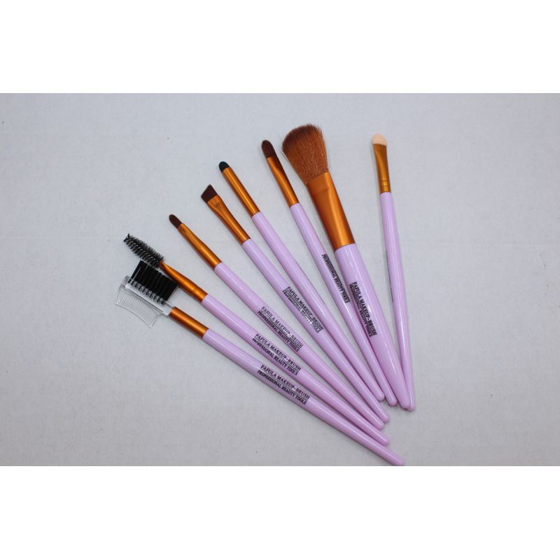 Ingrijire personala si Cosmetice - Machiaj - Aplicatoare si pensule machiaj - Pensule machiaj, Makeup Brush, 8 pensule Lila - Infinity.ro