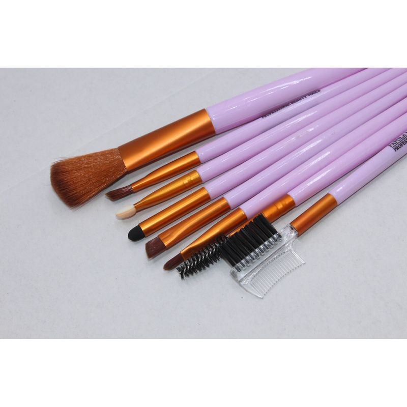 Ingrijire personala si Cosmetice - Machiaj - Aplicatoare si pensule machiaj - Pensule machiaj, Makeup Brush, 8 pensule Lila - Infinity.ro