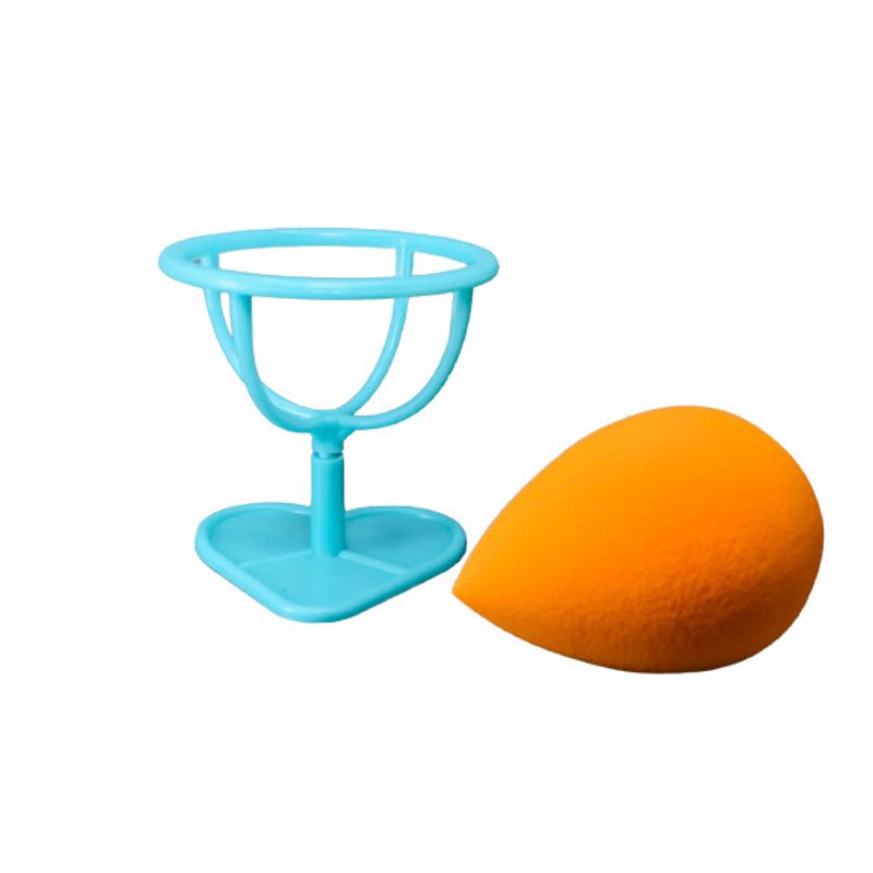 Ingrijire personala si Cosmetice - Machiaj - Aplicatoare si pensule machiaj - Set Burete Machiaj si Suport Makeup, Portocaliu - Infinity.ro