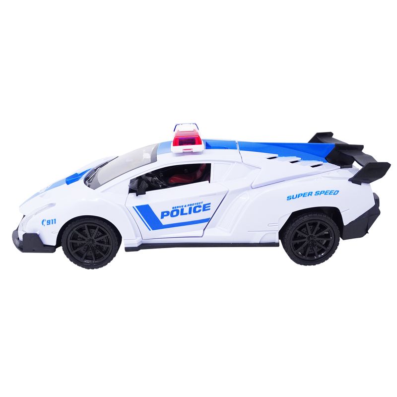 Jucarii, Copii si Bebe - Jucarii si jocuri - Vehicule si jucarii cu telecomanda - Masinute - Masina de politie albastra cu telecomanda, lumini si acumulator, salamandra kids® - Infinity.ro