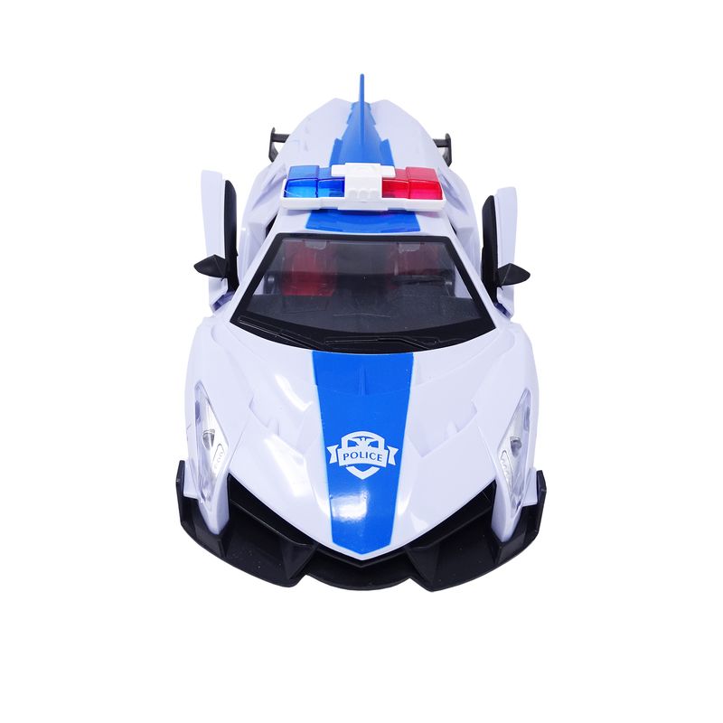 Jucarii, Copii si Bebe - Jucarii si jocuri - Vehicule si jucarii cu telecomanda - Masinute - Masina de politie albastra cu telecomanda, lumini si acumulator, salamandra kids® - Infinity.ro