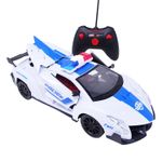 Jucarii, Copii si Bebe - Jucarii si jocuri - Vehicule si jucarii cu telecomanda - Masinute - Masina de politie albastra cu telecomanda, lumini si acumulator, salamandra kids® - Infinity.ro