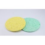 Ingrijire personala si Cosmetice - Ingrijire personala - Ingrijire ten - Produse demachiere si curatare - Set 2 bureti curatare fata, Makeup, Galben-Verde, 01 - Infinity.ro