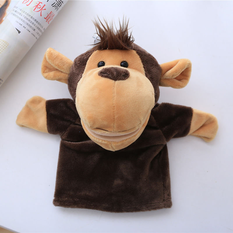 Jucarii, Copii si Bebe - Jucarii si jocuri - Papusi si accesorii - Papusi - Marioneta de mana REDQUIT® de plus pentru copii, Jocuri de rol, maimuta - Infinity.ro